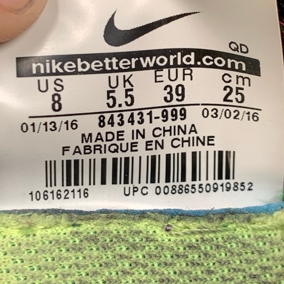 Nike Free RN Flyknit Multi Color 2016 Running - Picture 8 of 8